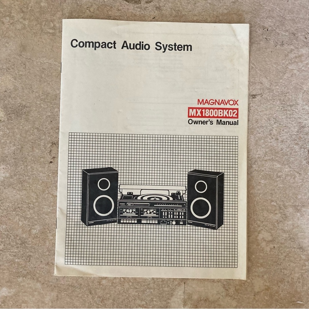Vintage Magnavox Compact Audio System Manual